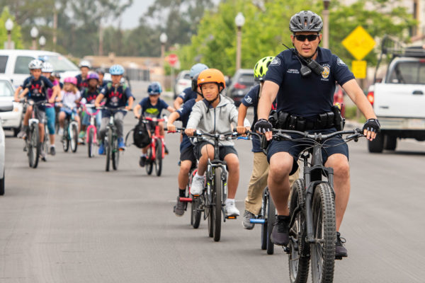 Police bike-ride teaches elementary life lessons