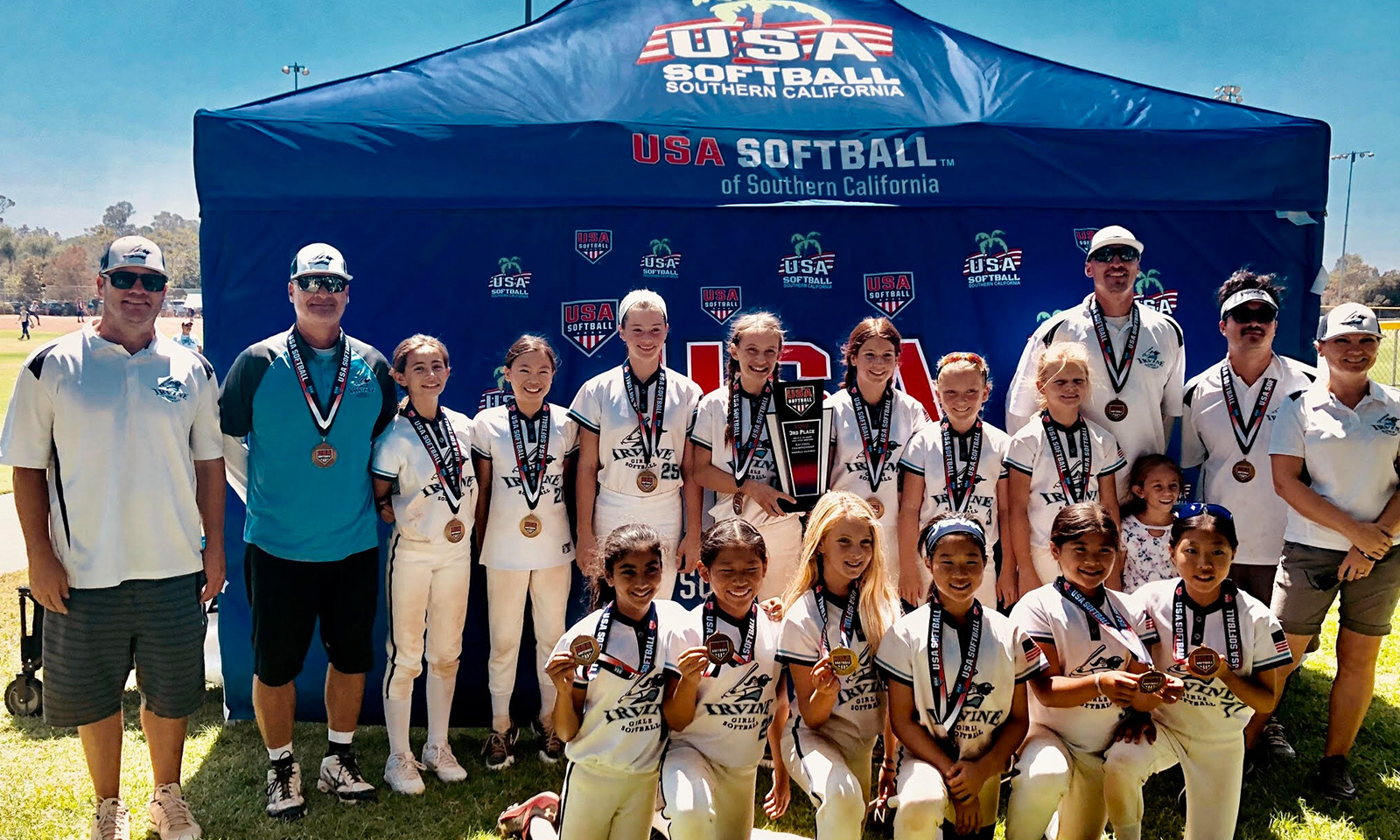 Irvine Girls Softball Association 10-and-under gold softball team