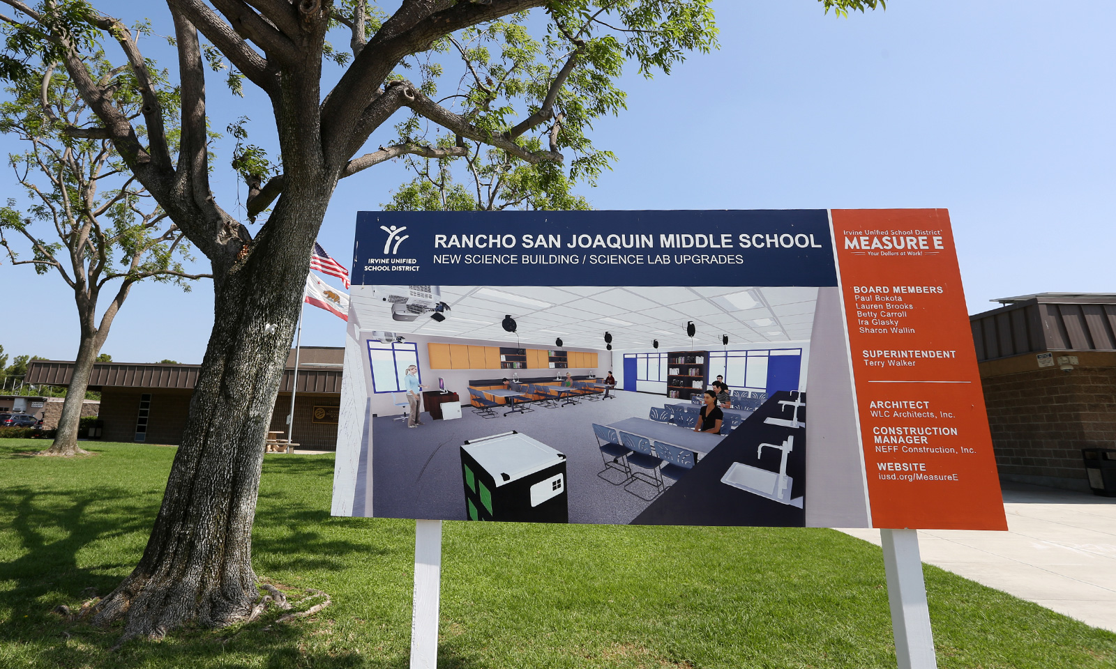 Rancho San Joaquin Middle School will be upgraded to meet the needs of future education using the Measure E bond funding.