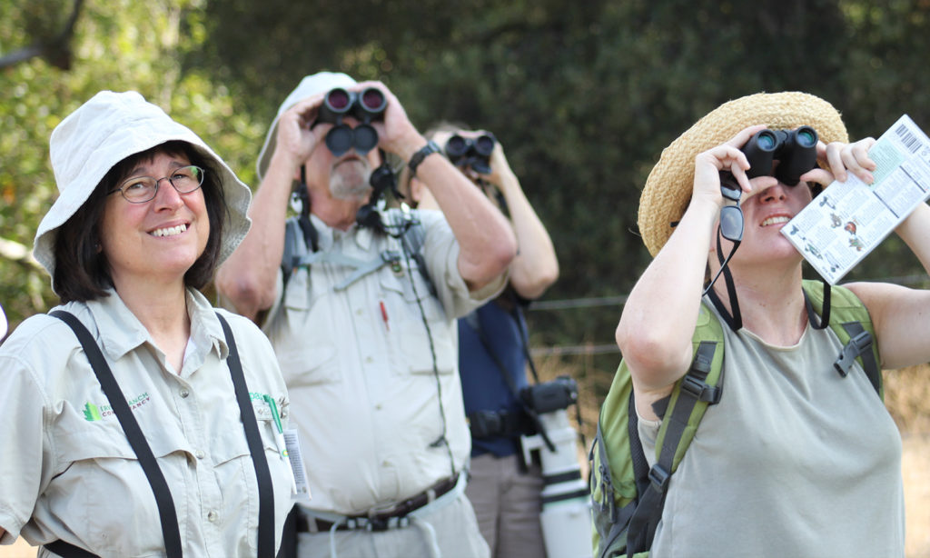 Irvine resident Vicki Billings on a birding hike through Irvine’s open space