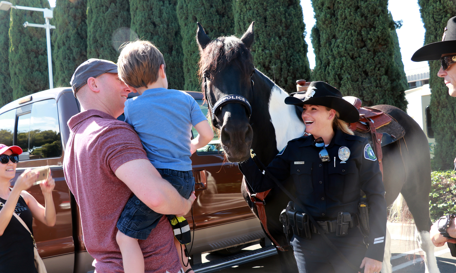 Police horses build community bond