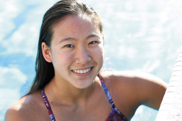 How do you get to Yale? She did the backstroke