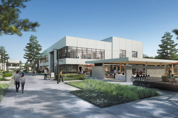 Contemporary office campus replaces former RV park