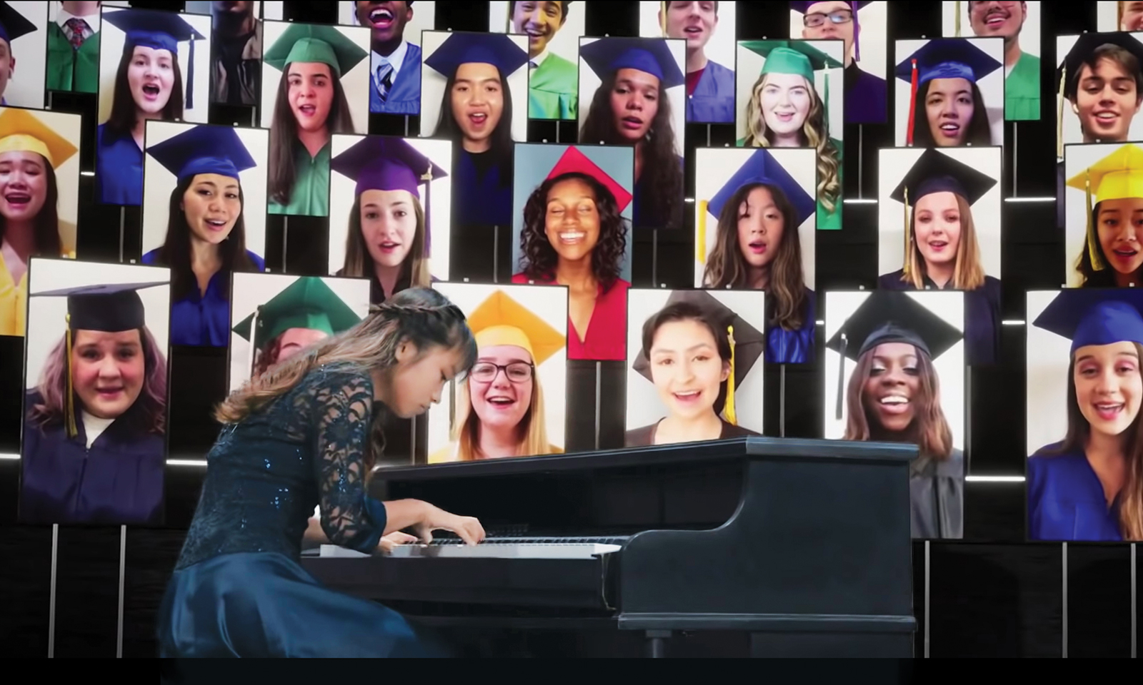 Northwood pianist leads national anthem for America’s graduation broadcast