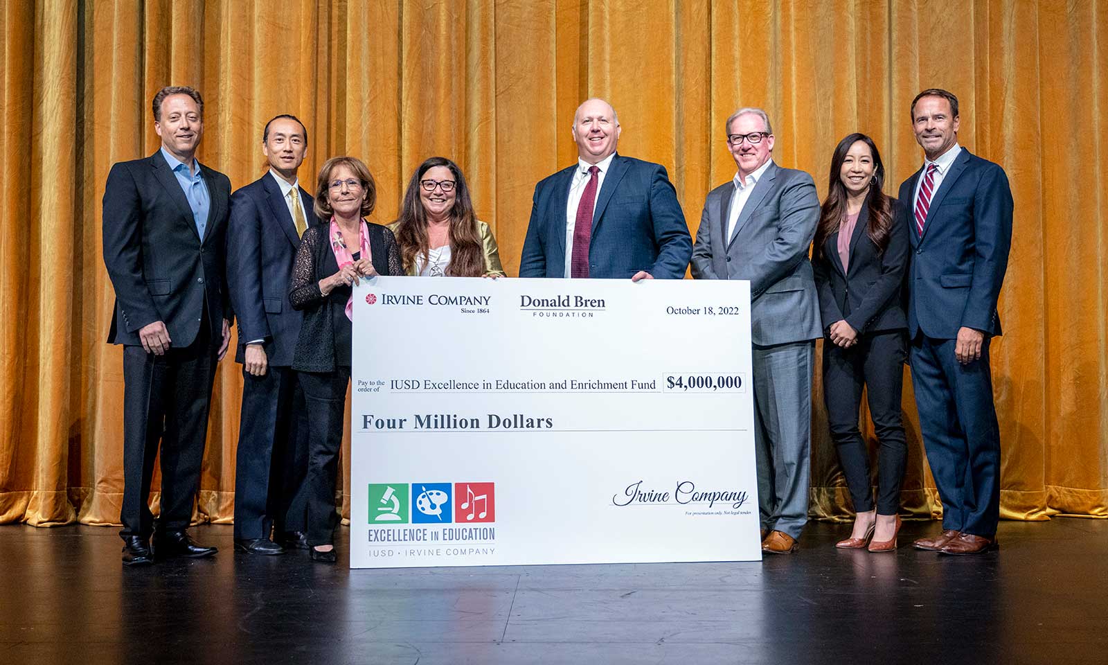 IUSD CELEBRATES ITS 50TH ANNIVERSARY WITH $4 MILLION CONTRIBUTION BY IRVINE COMPANY & THE DONALD BREN FOUNDATION