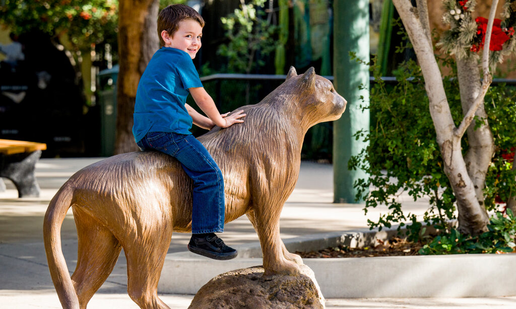 Mountain lion statue